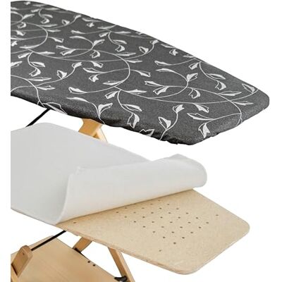 Generico Copertina e Mollettone per Asse da Stiro, Compatibile con Foppapedretti,Colore Argento/Grigio, Copriasse da stiro,Copertura asse da stiro con elastico ,Tessuto 100% Cotone, 115 x 63 cm, Made in Italy Generico Copertina e Mollettone per Asse da Stiro, Compatibile con Foppapedretti,Colore Argento/Grigio, Copriasse da stiro,Copertura asse da stiro con elastico ,Tessuto 100% Cotone, 115 x 63 cm, Made in Italy