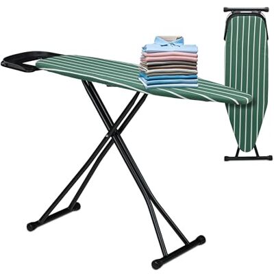 Relaxdays ASSE da Stiro Pieghevole, Tavolo Ferro a Vapore, Piano Stirare Salvaspazio 121x39 cm, Copriasse, Verde Bianco Relaxdays ASSE da Stiro Pieghevole, Tavolo Ferro a Vapore, Piano Stirare Salvaspazio 121x39 cm, Copriasse, Verde Bianco
