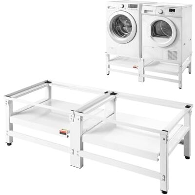 VEVOR Supporto Universale per Lavatrice Altezza 355 mm Carico max. 318 kg Base per Lavatrice Asciugatrice con Vassoio Estraibile Piedini Antiscivolo Supporto in Acciaio 2 Pezzi Base Piedistallo VEVOR Supporto Universale per Lavatrice Altezza 355 mm Carico max. 318 kg Base per Lavatrice Asciugatrice con Vassoio Estraibile Piedini Antiscivolo Supporto in Acciaio 2 Pezzi Base Piedistallo