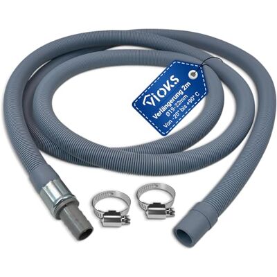 VIOKS Tubo di scarico prolunga Ø19mm per lavatrice lavastoviglie 2m VIOKS Tubo di scarico prolunga Ø19mm per lavatrice lavastoviglie 2m