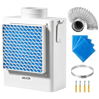 VEVOR Kit di Sfiato per Asciugatrice Interna, Materiale ABS di Alta Qualità, per Porta di Scarico 99 mm, Cappa di Scarico con Promemoria di Surriscaldamento, Tappo a Rete, Cuscinetti di Purificazione VEVOR Kit di Sfiato per Asciugatrice Interna, Materiale ABS di Alta Qualità, per Porta di Scarico 99 mm, Cappa di Scarico con Promemoria di Surriscaldamento, Tappo a Rete, Cuscinetti di Purificazione