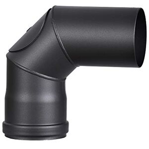 FIREFIX Tubo Gomito 1.2mm Acciaio 80mm Diametro Stufe e Pellet Camini Senotherm Nero 90 Gradi con Porta FIREFIX Tubo Gomito 1.2mm Acciaio 80mm Diametro Stufe e Pellet Camini Senotherm Nero 90 Gradi con Porta