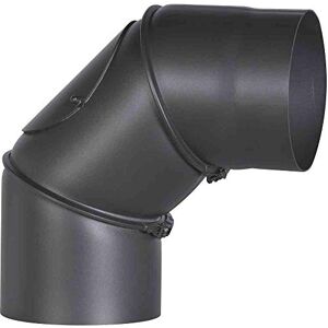 FIREFIX Tubo per stufa, in acciaio spesso 2 mm, diametro 150 mm, per camini e focolari, Senotherm, nero, regolabile da 0 a 90 gradi, con porta di pulizia FIREFIX Tubo per stufa, in acciaio spesso 2 mm, diametro 150 mm, per camini e focolari, Senotherm, nero, regolabile da 0 a 90 gradi, con porta di pulizia
