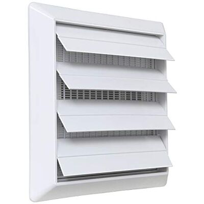 La Ventilazione Griglia di ventilazione da Sovrapporre in ABS, Bianco, con Alette a gravità e rete antinsetti. Dimensioni 185x185 mm La Ventilazione Griglia di ventilazione da Sovrapporre in ABS, Bianco, con Alette a gravità e rete antinsetti. Dimensioni 185x185 mm