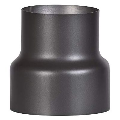 FIREFIX Riduzione del tubo della stufa da 150 a 120 per tubi del fumo da 2 mm di spessore, laccato nero, da 150 mm di attacco a parete da 120 mm FIREFIX Riduzione del tubo della stufa da 150 a 120 per tubi del fumo da 2 mm di spessore, laccato nero, da 150 mm di attacco a parete da 120 mm