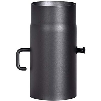 FIREFIX Tubo per stufa in acciaio spesso 2 mm (tubo fumo) in 120 mm di diametro, per stufe e fuochi da camino, Senotherm, grigio scuro, 250 mm di lunghezza con valvola di regolazione. FIREFIX Tubo per stufa in acciaio spesso 2 mm (tubo fumo) in 120 mm di diametro, per stufe e fuochi da camino, Senotherm, grigio scuro, 250 mm di lunghezza con valvola di regolazione.