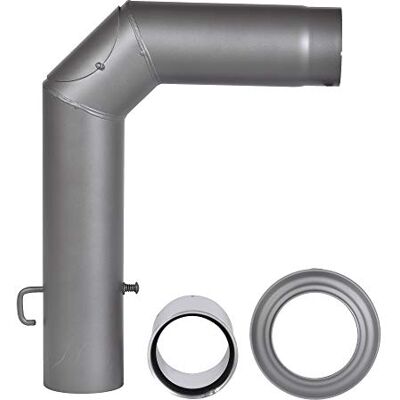 FIREFIX Set di tubi per stufa, in acciaio spesso 2 mm, diametro 120 mm, 3 pezzi, colore: Grigio scuro FIREFIX Set di tubi per stufa, in acciaio spesso 2 mm, diametro 120 mm, 3 pezzi, colore: Grigio scuro