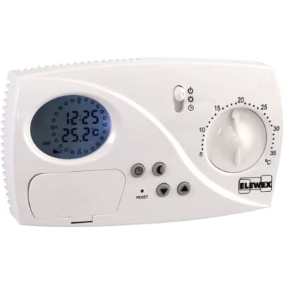 VEMER CT 24H Cronotermostato a Cavalieri da Parete, Programmazione Giornaliera, Alimentazione a Batterie, Bianco VEMER CT 24H Cronotermostato a Cavalieri da Parete, Programmazione Giornaliera, Alimentazione a Batterie, Bianco
