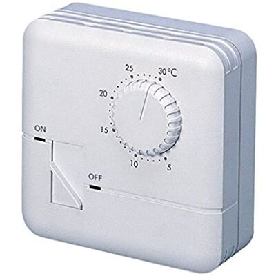 Electraline Termostato Manuale, Bianco Electraline Termostato Manuale, Bianco