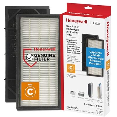 Honeywell Kaz HEPAClean Filtro per sistemi di Flusso d'Aria, Carbone Attivo, Neri Honeywell Kaz HEPAClean Filtro per sistemi di Flusso d'Aria, Carbone Attivo, Neri