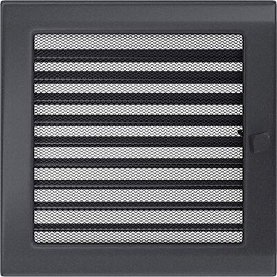 KRATKI griglia di ventilazione AIR 22 x 22 x 4,5 cm grafite con tende KRATKI griglia di ventilazione AIR 22 x 22 x 4,5 cm grafite con tende