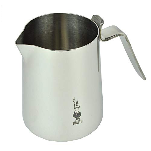 Bialetti Bricco per latte in Acciaio Inox, Non adatta all'induzione , Argento, 750 ml