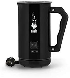 Bialetti Milk Frother Elettrico, Montalatte per Cappuccino, Capacità 150 ml Cappuccino o 300 ml Latte Caldo, Nero