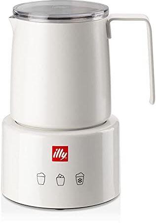 illy Milk Frother, Montalatte Elettrico per Schiuma latte Calda e Fredda e Cioccolata Calda