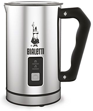 Bialetti Milk Frother Elettrico, Montalatte per Cappuccino, Capacità 150 ml Cappuccino o 300 ml Latte Caldo, Acciaio