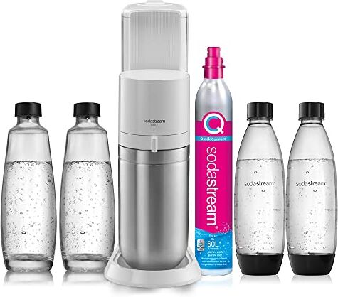 sodastream Duo Megapack, Gasatore D’Acqua Per Trasformare L’Acqua In Acqua Frizzante, Bianco, ‎29 x 25.6 x 44.4 cm; 6.4 Kg