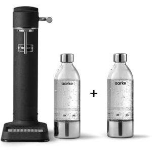 aarke Carbonator 3, Gasatore D’Acqua Per Trasformare L’Acqua In Acqua Frizzante, 2 x Bottiglie (800ml), Finitura Nera Opaca aarke Carbonator 3, Gasatore D’Acqua Per Trasformare L’Acqua In Acqua Frizzante, 2 x Bottiglie (800ml), Finitura Nera Opaca