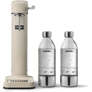 aarke Carbonator 3, Gasatore D’Acqua Per Trasformare L’Acqua In Acqua Frizzante, 2 x Bottiglie (800ml), Finitura Sand aarke Carbonator 3, Gasatore D’Acqua Per Trasformare L’Acqua In Acqua Frizzante, 2 x Bottiglie (800ml), Finitura Sand