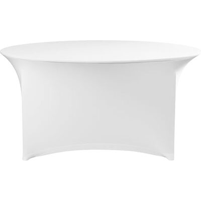 HENDI Copritavolo rotondo, tovaglia o copertura elasticizzata per eventi, banchetti e buffet, lavabile e riutilizzabile, ø1800x(H)760mm, jersey liscio, bianco, poliestere/elastan HENDI Copritavolo rotondo, tovaglia o copertura elasticizzata per eventi, banchetti e buffet, lavabile e riutilizzabile, ø1800x(H)760mm, jersey liscio, bianco, poliestere/elastan