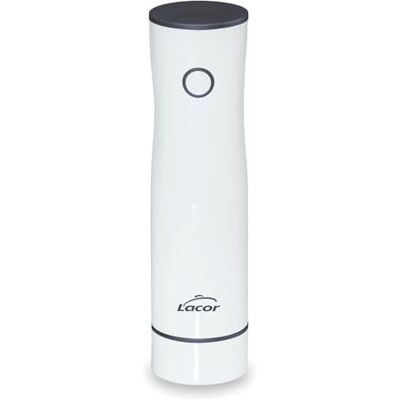 LACOR Pompa per vuoto intelligente, senza fili, automatica, silenziosa, aspirazione 2,5 l/min, include cavo di ricarica USB, batteria al litio, design elegante e moderno LACOR Pompa per vuoto intelligente, senza fili, automatica, silenziosa, aspirazione 2,5 l/min, include cavo di ricarica USB, batteria al litio, design elegante e moderno