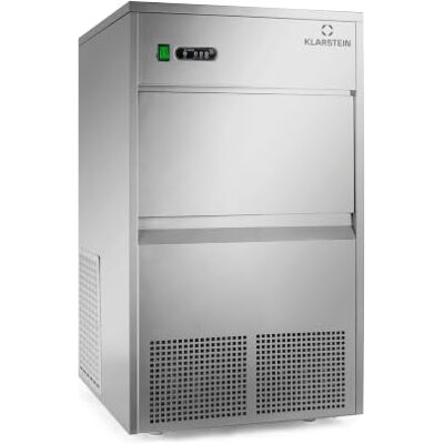 KLARSTEIN Macchina per il Ghiaccio Macchina per Cubetti di Ghiaccio Trasparenti, Uso Domestico e Professionale, Silenziosa con Contenitore, 260 W, 50 kg/Giorno, Argento KLARSTEIN Macchina per il Ghiaccio Macchina per Cubetti di Ghiaccio Trasparenti, Uso Domestico e Professionale, Silenziosa con Contenitore, 260 W, 50 kg/Giorno, Argento