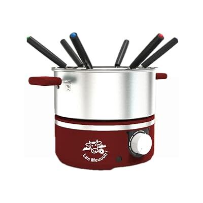 LITTLE BALANCE Little Fondue Meuuuh...!, fonduta per 6 persone, pentola in acciaio inox, adatta a induzione, 1,8 litri, 650 W, peperoncino LITTLE BALANCE Little Fondue Meuuuh...!, fonduta per 6 persone, pentola in acciaio inox, adatta a induzione, 1,8 litri, 650 W, peperoncino