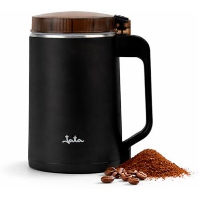 Jata Macinino elettrico 300 W per caffè e spezie, capacità 150 g, lame in acciaio inox, macinazione rapida e uniforme, coperchio sicurezza, contenitore in acciaio Jata Macinino elettrico 300 W per caffè e spezie, capacità 150 g, lame in acciaio inox, macinazione rapida e uniforme, coperchio sicurezza, contenitore in acciaio