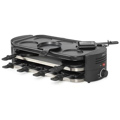 LIVOO Dispositivo per raschietto, pizza e pancake 8 persone -1600 W, senza PFAS LIVOO Dispositivo per raschietto, pizza e pancake 8 persone -1600 W, senza PFAS