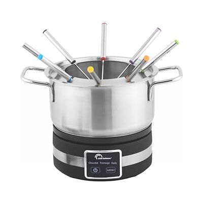LITTLE BALANCE Digitale Fondue 8, Apparecchio per fonduta 8 persone, 3 programmi, Caquelon in acciaio inox, Compatibile a induzione, 1,2 litri, 1200 W, Nero/Inox LITTLE BALANCE Digitale Fondue 8, Apparecchio per fonduta 8 persone, 3 programmi, Caquelon in acciaio inox, Compatibile a induzione, 1,2 litri, 1200 W, Nero/Inox