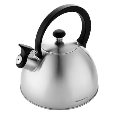 Florina Bollitore Acqua (2,5 l) I Bollitore da Fornello BRILLO I Manico in Bachelite I Antigraffio I Per Fornelli a Induzione, Gas, Elettrici I Colore: Argento Florina Bollitore Acqua (2,5 l) I Bollitore da Fornello BRILLO I Manico in Bachelite I Antigraffio I Per Fornelli a Induzione, Gas, Elettrici I Colore: Argento