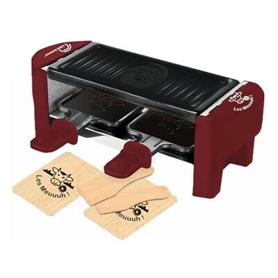 LITTLE BALANCE Raschietto Duo Meuuh…!, Dispositivo per raclette 1/2 persone, Grill rimovibile, 2 spatole + 2 tavolette, senza PFAS, antiaderente, 320 W, peperoncino LITTLE BALANCE Raschietto Duo Meuuh…!, Dispositivo per raclette 1/2 persone, Grill rimovibile, 2 spatole + 2 tavolette, senza PFAS, antiaderente, 320 W, peperoncino