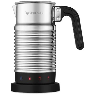 Nespresso , Montalatte elettrico per cappuccino, 4 funzioni: schiuma calda leggera o densa, schiuma fredda e latte caldo, colore Nero Nespresso , Montalatte elettrico per cappuccino, 4 funzioni: schiuma calda leggera o densa, schiuma fredda e latte caldo, colore Nero