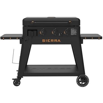 Boss Piastra a Gas Sierra Onyx Edition, Rimovibile dal Carrello Piastra di cottura antiaderente con rivestimento ceramico, facile da pulire, Mensole pieghevoli, Portarotolo integrato Boss Piastra a Gas Sierra Onyx Edition, Rimovibile dal Carrello Piastra di cottura antiaderente con rivestimento ceramico, facile da pulire, Mensole pieghevoli, Portarotolo integrato