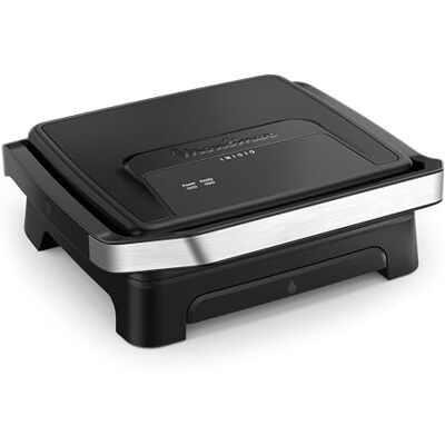 Moulinex Inicio, Piastra per Panini e Griglia, Nero, GI2718 con Riscaldamento Rapido, con Piastre di Cottura Antiaderenti, Ampia Superficie di Cottura, 2000 W Moulinex Inicio, Piastra per Panini e Griglia, Nero, GI2718 con Riscaldamento Rapido, con Piastre di Cottura Antiaderenti, Ampia Superficie di Cottura, 2000 W