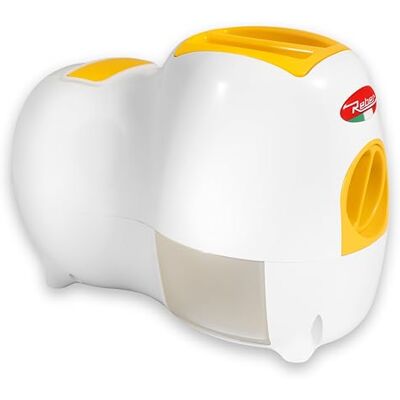 Reber Grattugia Elettrica per Formaggio, Pane, Cioccolato e Frutta 140W Uso Continuo senza Soste Facile da Pulire Cassetto Contenitore Capiente Fido Bianco/Giallo Reber Grattugia Elettrica per Formaggio, Pane, Cioccolato e Frutta 140W Uso Continuo senza Soste Facile da Pulire Cassetto Contenitore Capiente Fido Bianco/Giallo