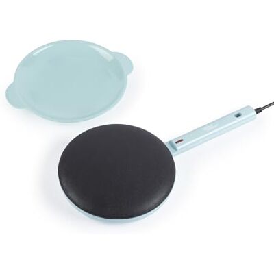 GILES & POSNER Pancake Maker portatile – Piastra in alluminio da 20 cm, Rivestimento antiaderente senza PFAS, Spie di pronto uso, Crêpes istantanee, Con manico, Ciotola per pastella, 600W, Blu GILES & POSNER Pancake Maker portatile – Piastra in alluminio da 20 cm, Rivestimento antiaderente senza PFAS, Spie di pronto uso, Crêpes istantanee, Con manico, Ciotola per pastella, 600W, Blu