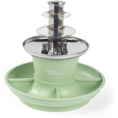 GILES & POSNER mini fontana di cioccolato, 3 livelli, 20–26 W, verde GILES & POSNER mini fontana di cioccolato, 3 livelli, 20–26 W, verde