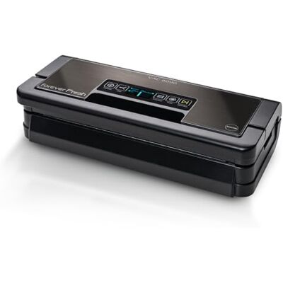Macom , Macchina Sottovuoto Professionale – Doppia Pompa di Aspirazione, 2 Barre Saldanti e Portarotolo Integrato, Struttura in Acciaio Brunito con Display LCD – Forever Fresh Macom , Macchina Sottovuoto Professionale – Doppia Pompa di Aspirazione, 2 Barre Saldanti e Portarotolo Integrato, Struttura in Acciaio Brunito con Display LCD – Forever Fresh