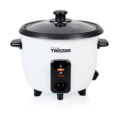 Tristar Cuociriso 0,6 L, Pentola Interna Antiaderente, Mantenimento in Caldo e Spegnimento Automatico, Design Compatto, Con Misurino e Cucchiaio, 300 W, Tristar Cuociriso 0,6 L, Pentola Interna Antiaderente, Mantenimento in Caldo e Spegnimento Automatico, Design Compatto, Con Misurino e Cucchiaio, 300 W,