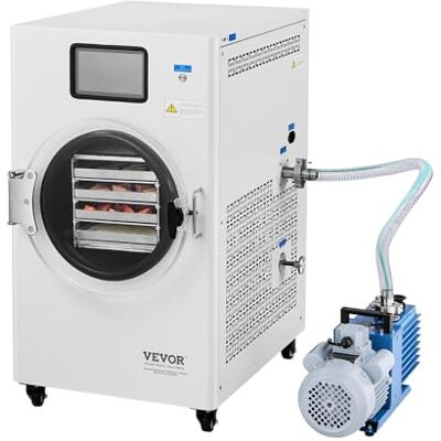 VEVOR Macchina Liofilizzazione Sottovuoto per Alimenti, Liofilizzatore Alimentare per Casa 1550W con Vassoio 200 x 425 mm a 4 Strati Timer Regolabile per Frutta, Verdura, Carne, Bianco VEVOR Macchina Liofilizzazione Sottovuoto per Alimenti, Liofilizzatore Alimentare per Casa 1550W con Vassoio 200 x 425 mm a 4 Strati Timer Regolabile per Frutta, Verdura, Carne, Bianco