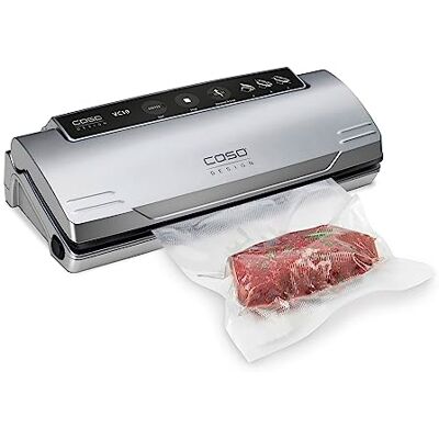 Caso VC 10 Macchina sottovuoto per alimenti compatta, mantiene gli alimenti freschi fino a 8 volte più a lungo, sigillatura stabile fino a 30 cm, inclusi 10 sacchetti professionali argento Caso VC 10 Macchina sottovuoto per alimenti compatta, mantiene gli alimenti freschi fino a 8 volte più a lungo, sigillatura stabile fino a 30 cm, inclusi 10 sacchetti professionali argento