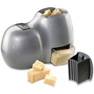 Reber Grattugia Elettrica per Formaggio, Pane, Cioccolato e Frutta 140W Uso Continuo senza Soste Facile da Pulire Cassetto Contenitore Capiente Fido Silver Reber Grattugia Elettrica per Formaggio, Pane, Cioccolato e Frutta 140W Uso Continuo senza Soste Facile da Pulire Cassetto Contenitore Capiente Fido Silver