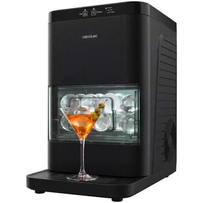 Cecotec Macchina per Fabbricare Ghiaccio Chillin' Ice Sphere. 130W, Sfere Cristalline da 45mm in 70 Minuti, Capacità 8-10 Sfere, Serbatoio Acqua 1,2L, 2 Sfere per Ciclo, Gusta Cocktail Bar a Casa Tua Cecotec Macchina per Fabbricare Ghiaccio Chillin' Ice Sphere. 130W, Sfere Cristalline da 45mm in 70 Minuti, Capacità 8-10 Sfere, Serbatoio Acqua 1,2L, 2 Sfere per Ciclo, Gusta Cocktail Bar a Casa Tua