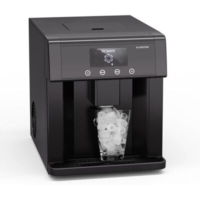 KLARSTEIN Eiszeit Macchina del Ghiaccio, 12 kg/24h, Cubetti in 3 Formati, Display LCD, Serbatoio da 3L, Acciaio Inox, Macchina del Ghiaccio per Casa e Feste, Ice Maker, Nero KLARSTEIN Eiszeit Macchina del Ghiaccio, 12 kg/24h, Cubetti in 3 Formati, Display LCD, Serbatoio da 3L, Acciaio Inox, Macchina del Ghiaccio per Casa e Feste, Ice Maker, Nero