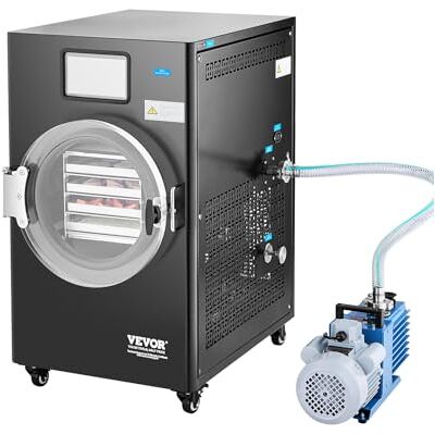 VEVOR Macchina Liofilizzazione Sottovuoto per Alimenti, Liofilizzatore Alimentare per Casa Capacità ca. 4-6 kg con Vassoi a 4 Strati con Pompa per Vuoto Timer Regolabile per Frutta, Verdura, Carne VEVOR Macchina Liofilizzazione Sottovuoto per Alimenti, Liofilizzatore Alimentare per Casa Capacità ca. 4-6 kg con Vassoi a 4 Strati con Pompa per Vuoto Timer Regolabile per Frutta, Verdura, Carne