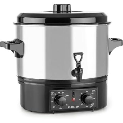 KLARSTEIN Biggie Small pentola da infusione, pentola da conserva, apparecchio per il vin brulé, 16 litri, 2000 w, temperature programmabile, tempo regolabile a 120 minuti, argento KLARSTEIN Biggie Small pentola da infusione, pentola da conserva, apparecchio per il vin brulé, 16 litri, 2000 w, temperature programmabile, tempo regolabile a 120 minuti, argento