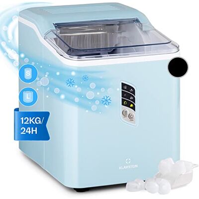 KLARSTEIN Macchina Ghiaccio, Macchina per il Ghiaccio da 1.5L, del per Cucina, Eroga 12kg di a Cubetti di Grandi e Piccole Dimensioni, Casa Autopulente KLARSTEIN Macchina Ghiaccio, Macchina per il Ghiaccio da 1.5L, del per Cucina, Eroga 12kg di a Cubetti di Grandi e Piccole Dimensioni, Casa Autopulente