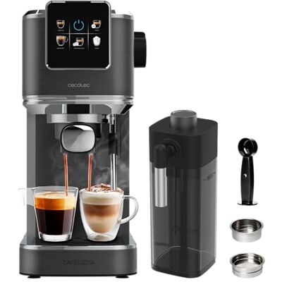 Cecotec Macchina Espresso Cafelizzia ColdBrew, 20 Bar, ColdBrew, Touch Screen, Vaporizzatore, Scaldatazze, Serbatoio 1.5L Cecotec Macchina Espresso Cafelizzia ColdBrew, 20 Bar, ColdBrew, Touch Screen, Vaporizzatore, Scaldatazze, Serbatoio 1.5L