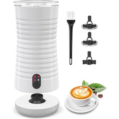Morpilot Montalatte Elettrico Automatico, Cappuccinatore, Schiumatore Latte 4 in 1, Libera Scelta dello Spessore della Schiuma, Silenzioso e Rivestimento Antiaderante-Bianco Morpilot Montalatte Elettrico Automatico, Cappuccinatore, Schiumatore Latte 4 in 1, Libera Scelta dello Spessore della Schiuma, Silenzioso e Rivestimento Antiaderante-Bianco
