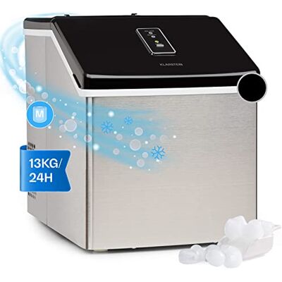 KLARSTEIN Macchina Ghiaccio 2.5L, Macchina del Ghiaccio Professionale, Fabbricatore Secco Alimentare per Cocktail 13kg, Cubetti Trasparenti di Medie Dimensioni, Casa KLARSTEIN Macchina Ghiaccio 2.5L, Macchina del Ghiaccio Professionale, Fabbricatore Secco Alimentare per Cocktail 13kg, Cubetti Trasparenti di Medie Dimensioni, Casa